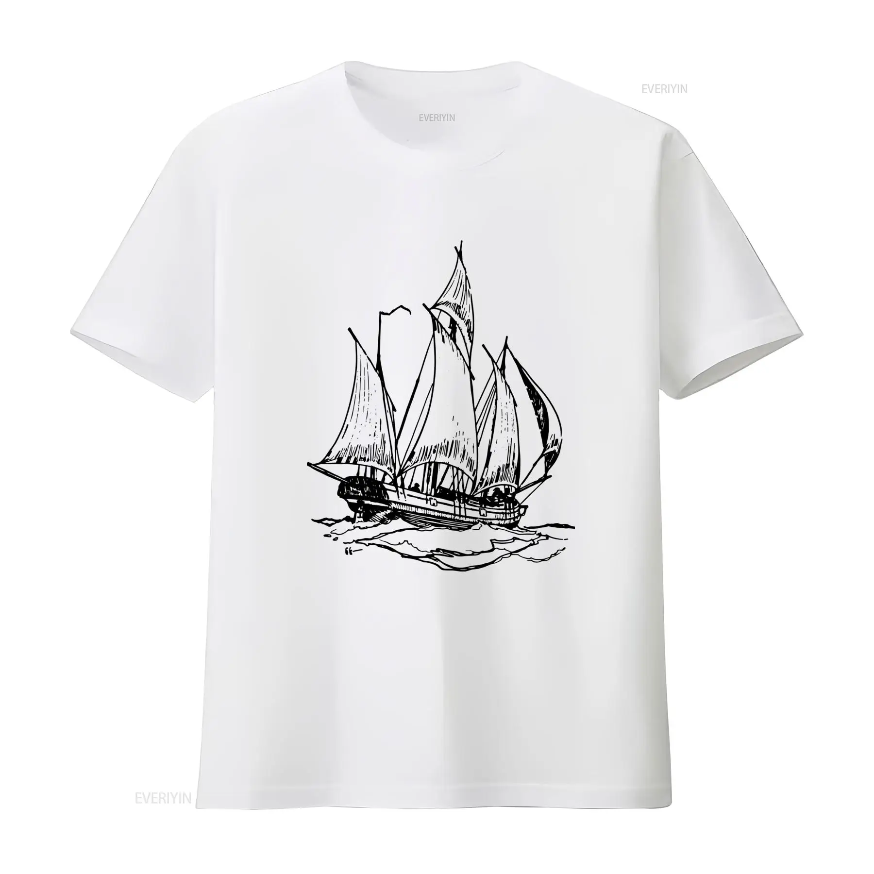 Vintage Yacht Fashion - Klassieke vintage schoenerboot print zeilschip T-shirt
