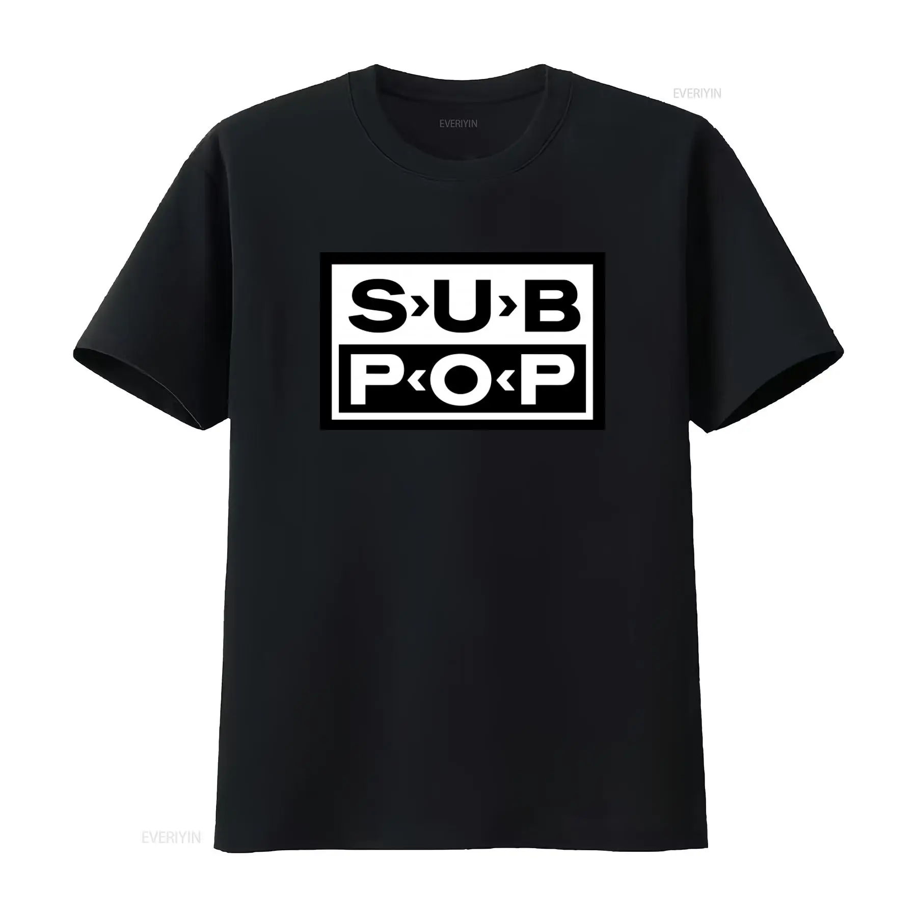Vintage Flannel Shirt - Sub Pop Logo T-shirt Zwart met