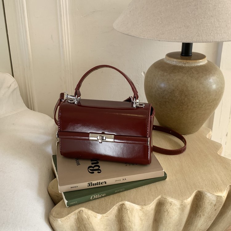 Vintage Fashion In Paris - Luxe lederen, modieuze, elegante crossbody tas,
