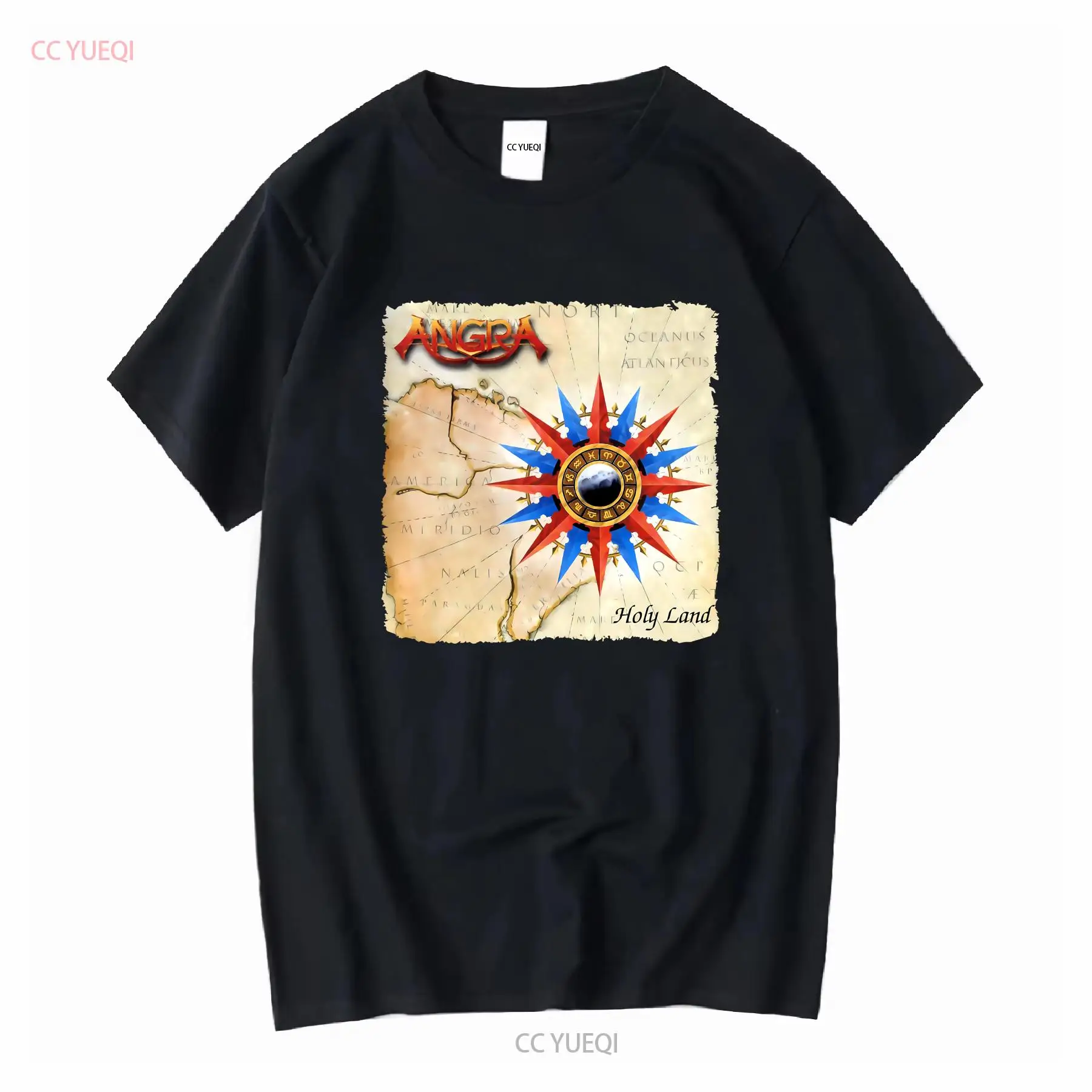 Vintage Flannel Shirt - Angra Holy Land T-shirt Katoen Zwart