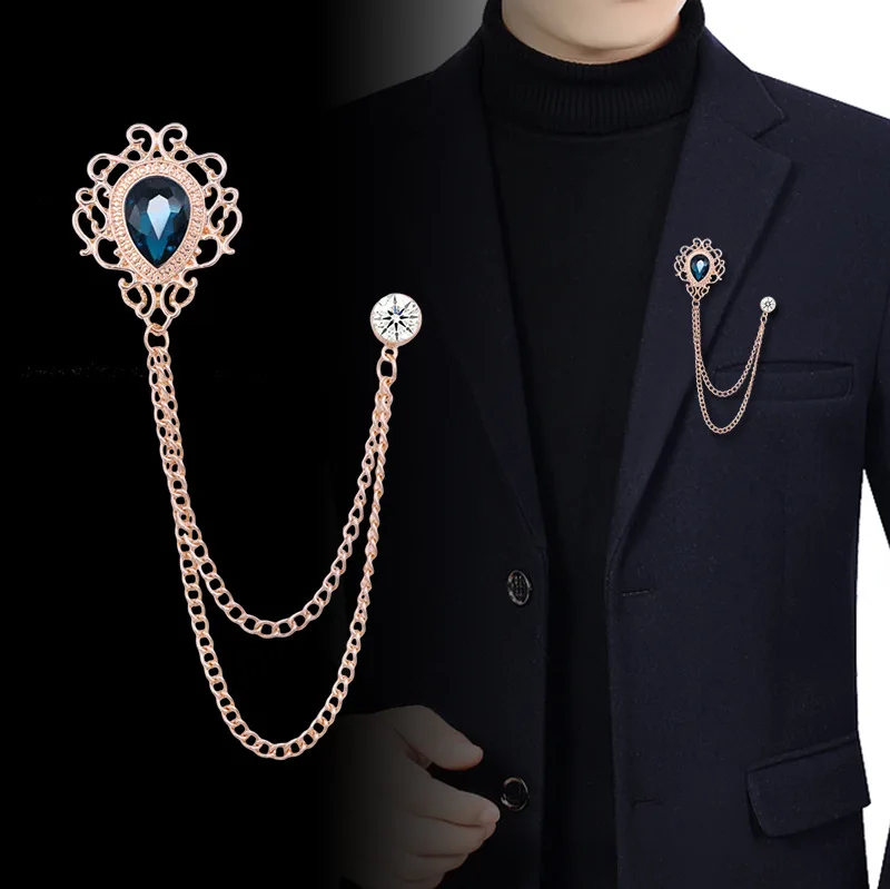 Vintage Fashion For Mens - Nieuwe Vintage Kwastje Ketting Strass Kristal