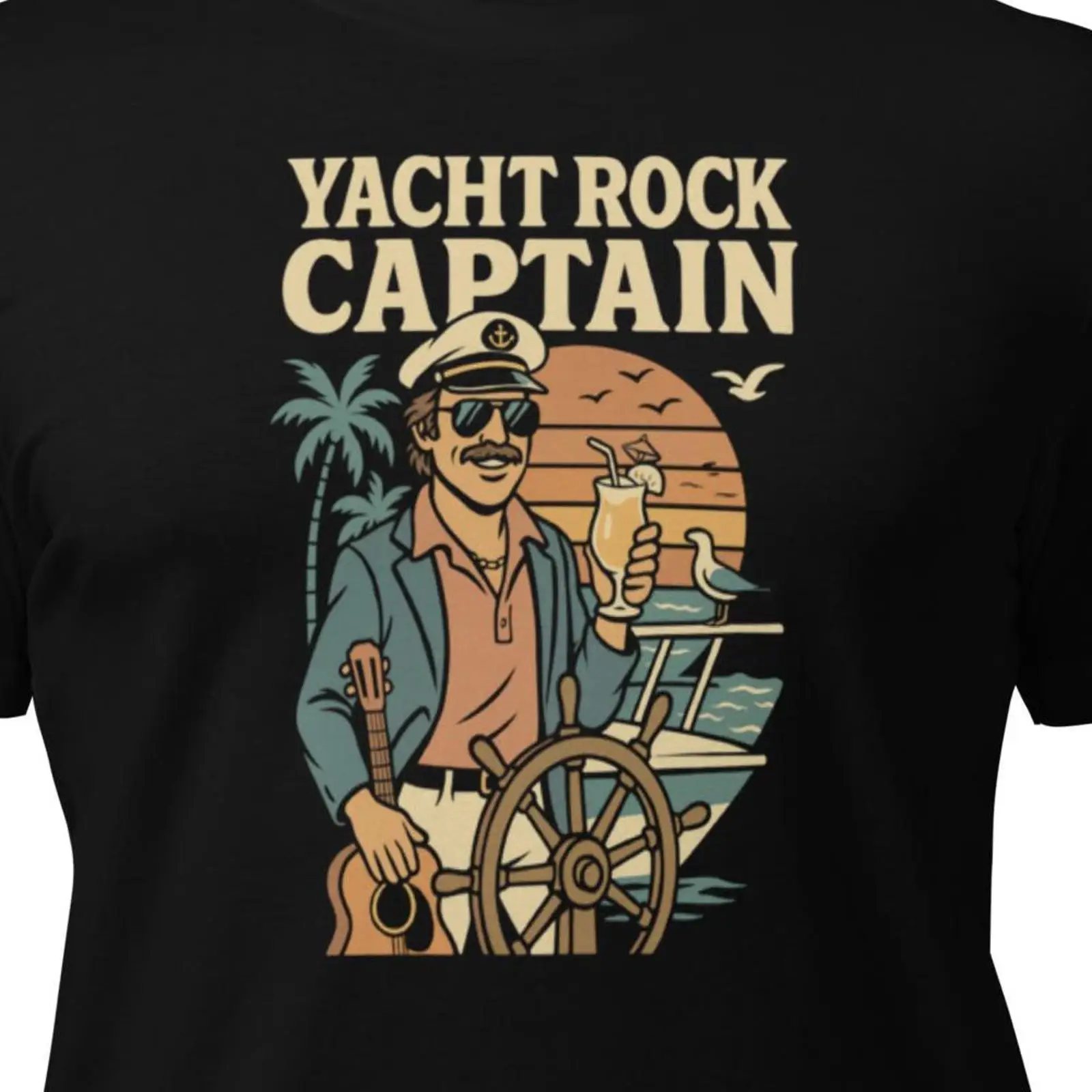 Vintage Yacht Fashion - Yacht Rock Captain T-shirt Retro jaren