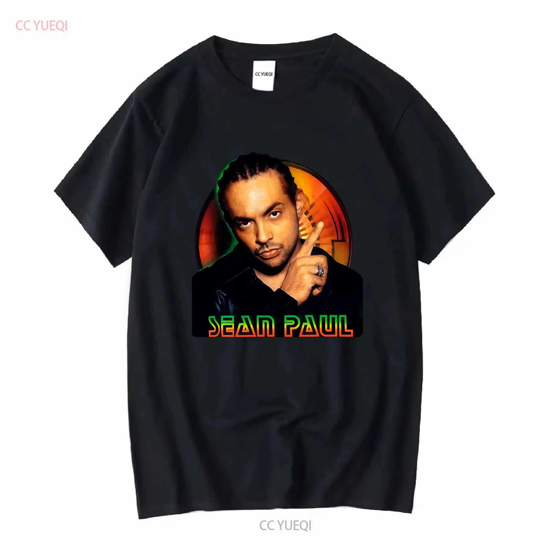 Vintage Flannel Shirt - RAPPER Sean Paul zwart T-shirt korte
