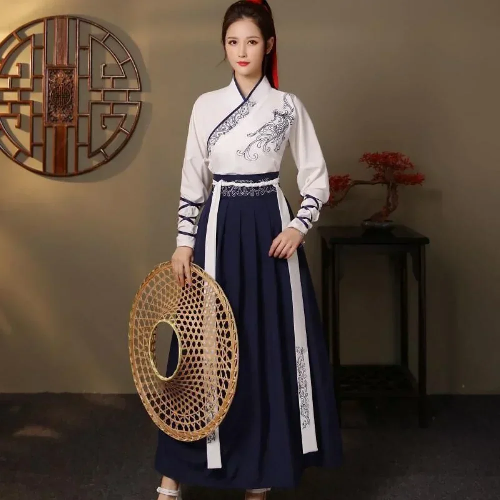 Vintage Style Women Fashion - Moderne Hanfu Dames Toprok 2-delige set