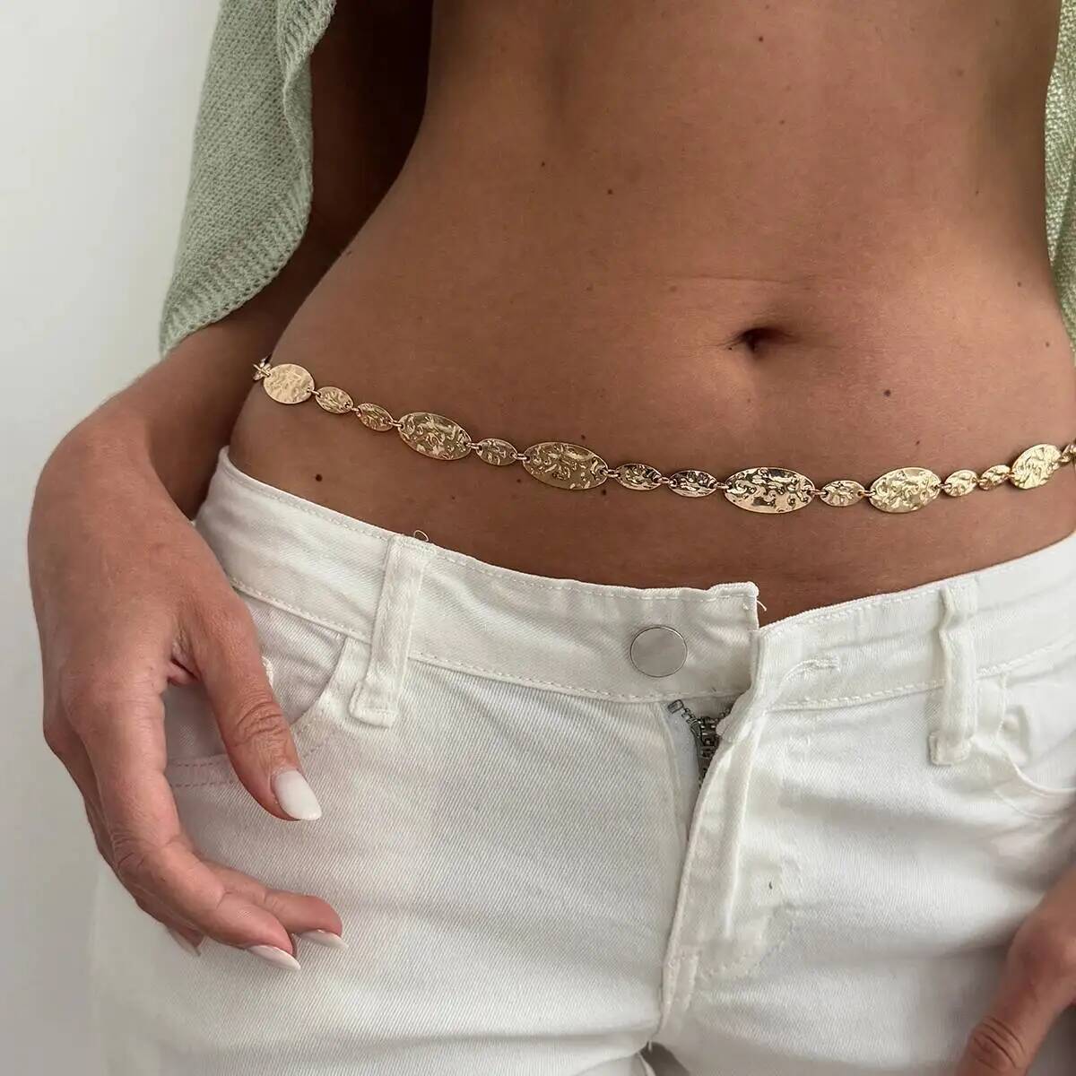 Vintage Fashion Trends 2026 - IngeSight.Z Eenvoudige Vintage Vouw Metalen Taille