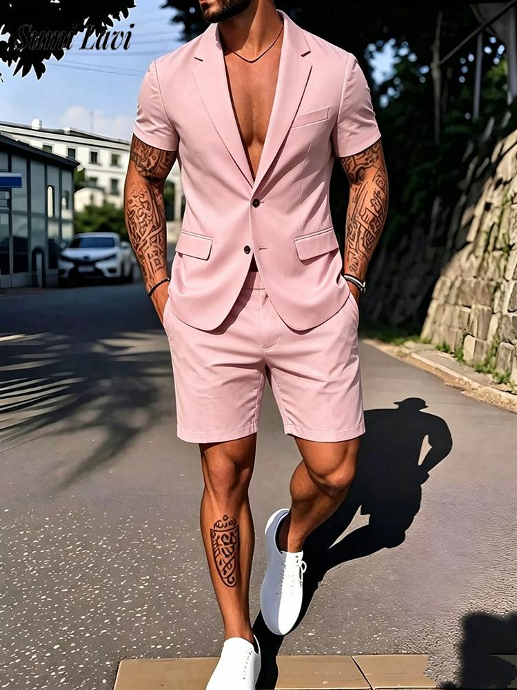 Vintage Fashion Outfits Men - Casual heren effen kleur slanke blazer