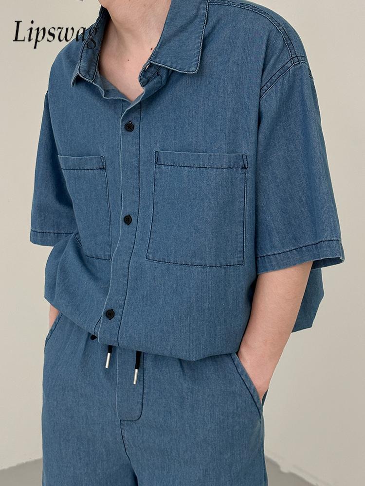 Vintage Fashion Outfits Men - Streetwear Vintage Heren Jeans Tweedelige Pakken