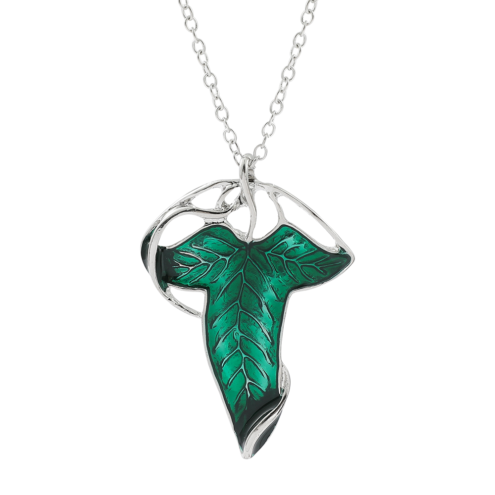 Vintage Fashion Nova - Vintage groene blad hanger ketting prachtige