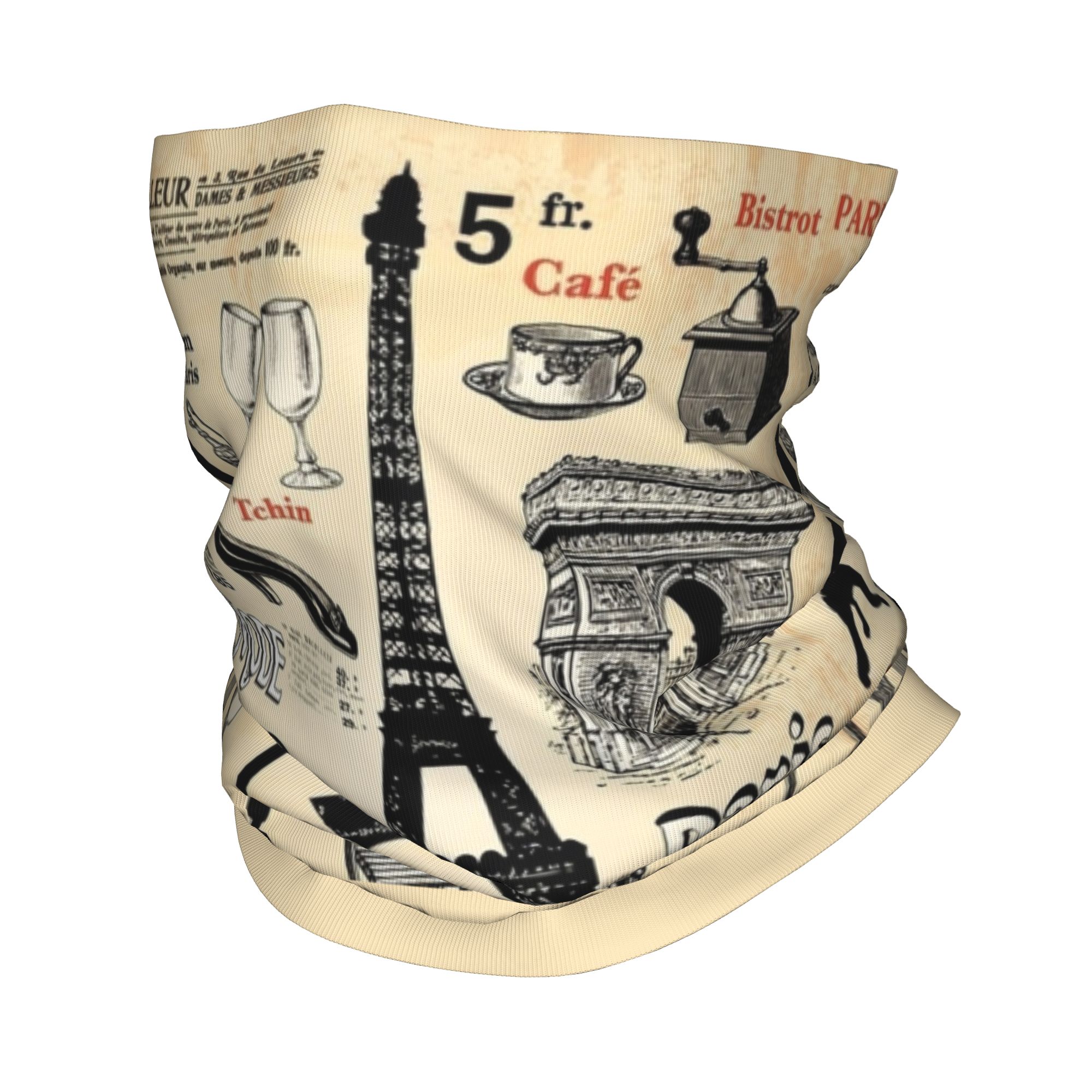 Vintage Fashion In Paris - Aangepaste vintage Parijs Eiffeltoren bandana winter