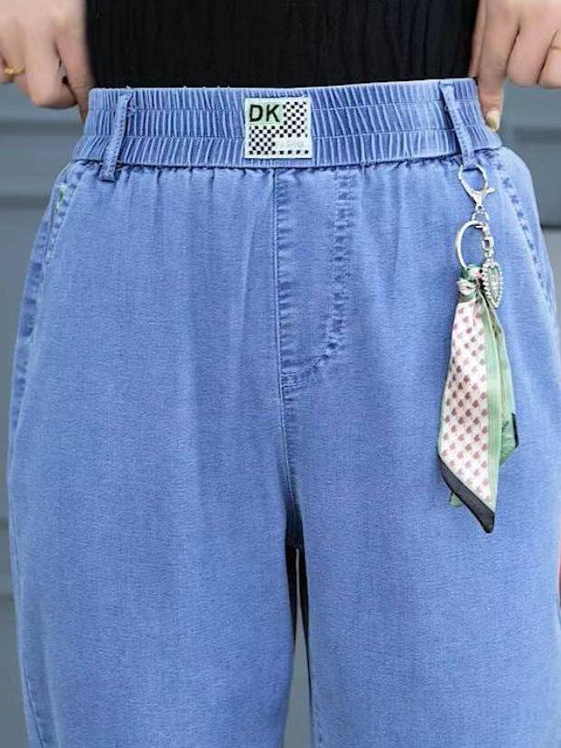 Mom Jean High Rise - Hoge taille rechte pijp ijszijde jeans