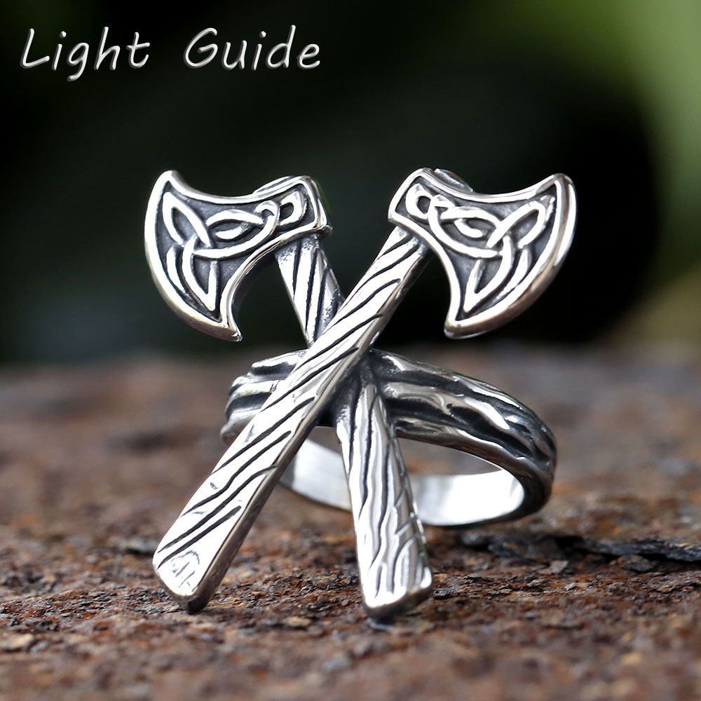 Vintage Fashion Guide - 2025 Vintage Keltische Wolf Bijl ring