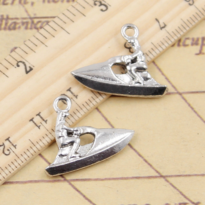 Vintage Yacht Fashion - 10 Pcs Charms Motorboot Jacht Woonboot