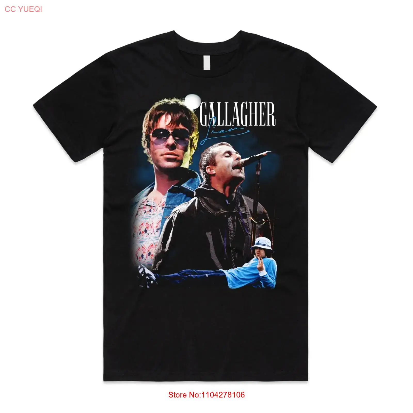 Vintage Fashion Eu - Liam Gallagher Homage T-shirt Top Retro