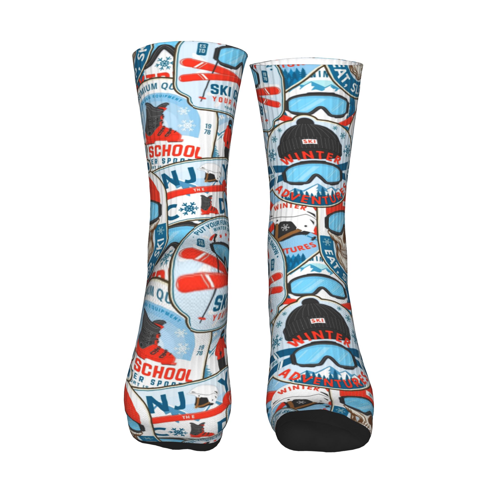 Vintage rood blauwe Ski Club n - Vintage Fashion For Mens recensie en prijs