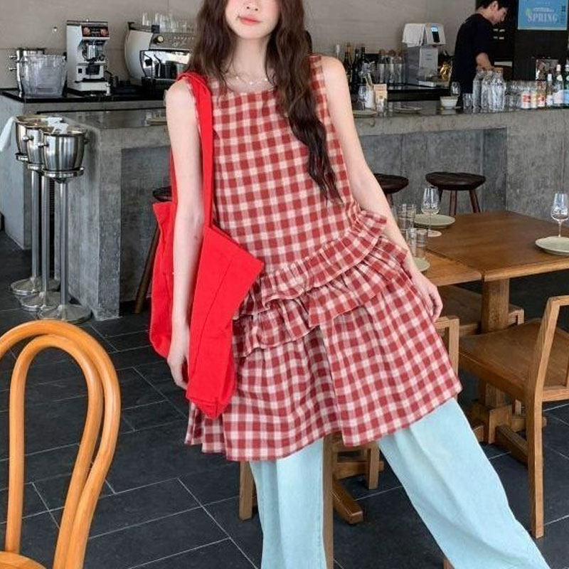 Modieuze ruches patchwork jurk - Vintage Fashion Hong Kong recensie en prijs