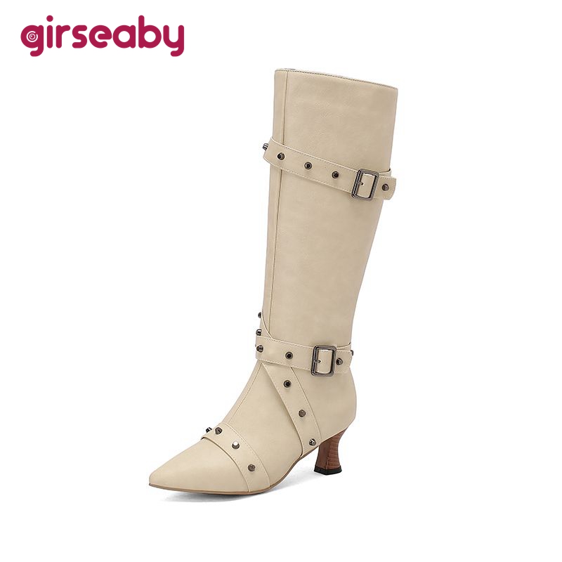 Girseaby dames knielange laars - Vintage Style Women Fashion recensie en prijs