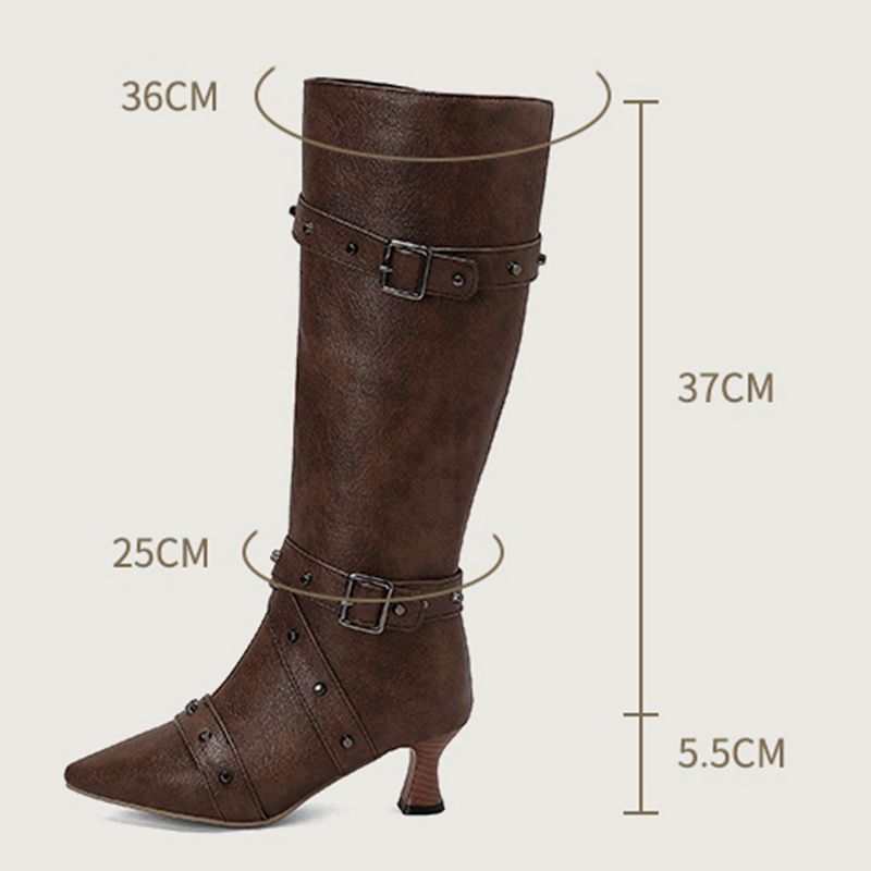 Girseaby dames knielange laars - Vintage Style Women Fashion recensie en prijs