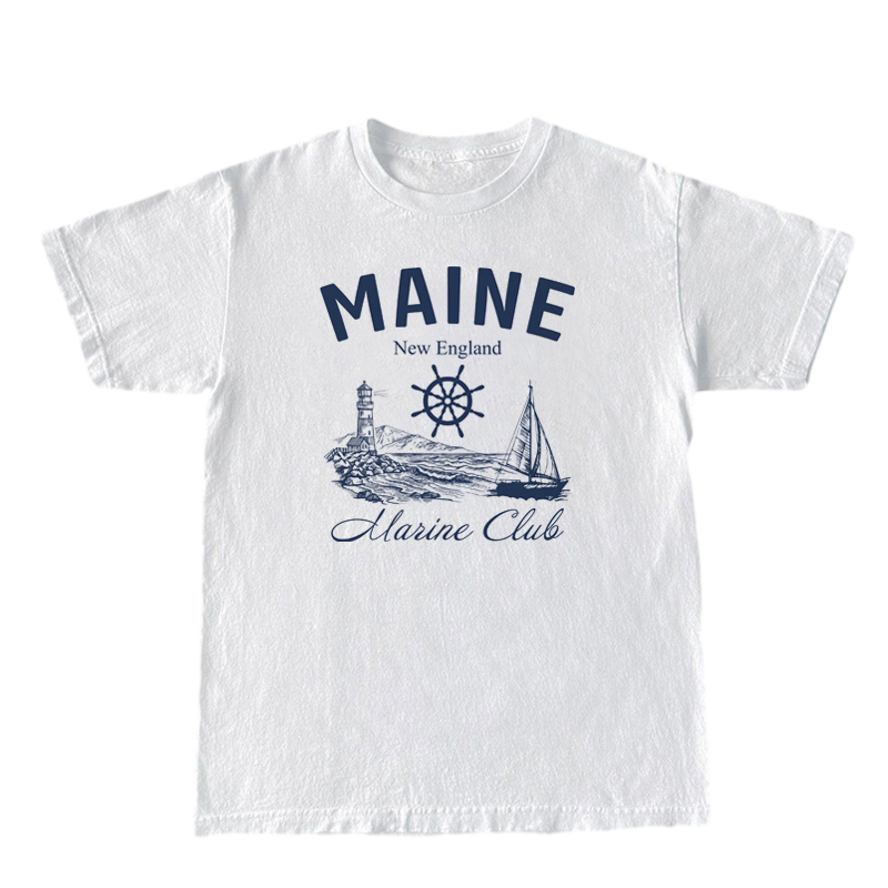 Maine Marine Club Vintage T-Sh - Vintage Yacht Fashion recensie en prijs
