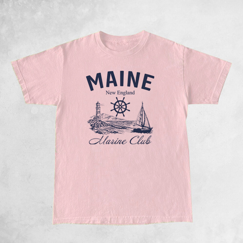Maine Marine Club Vintage T-Sh - Vintage Yacht Fashion recensie en prijs