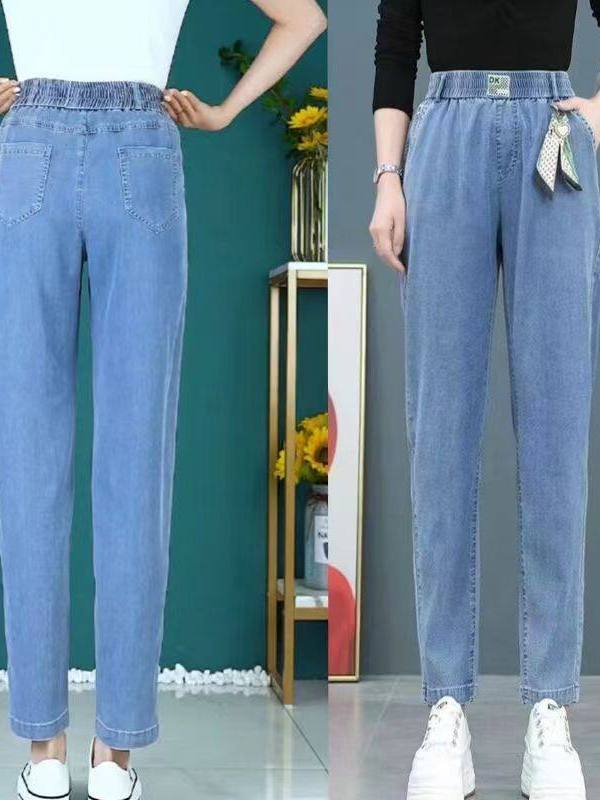 Hoge taille rechte pijp ijszij - Mom Jean High Rise recensie en prijs