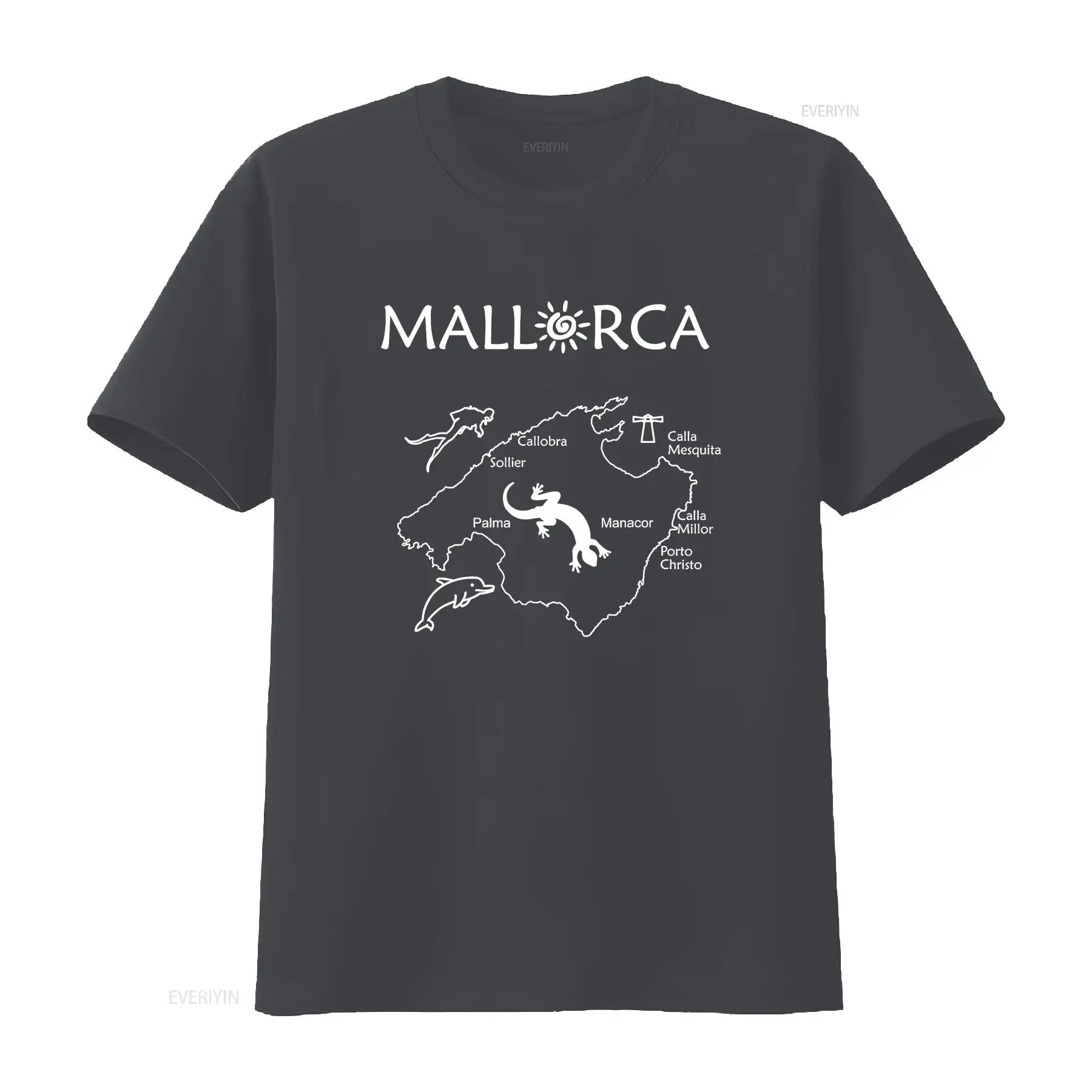 Mallorca Kaart T-shirt Uw reis - Vintage Fashion Guide recensie en prijs